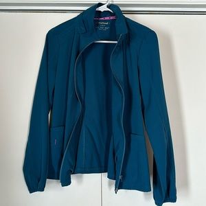 Heartsouk scrub jacket size Small women’s teal long sleeve top nurse